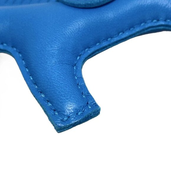 Auth HERMES Rodeo Charm PM Blue Zanzibar Agneau Milo U Bag Charm - Picture 7 of 8